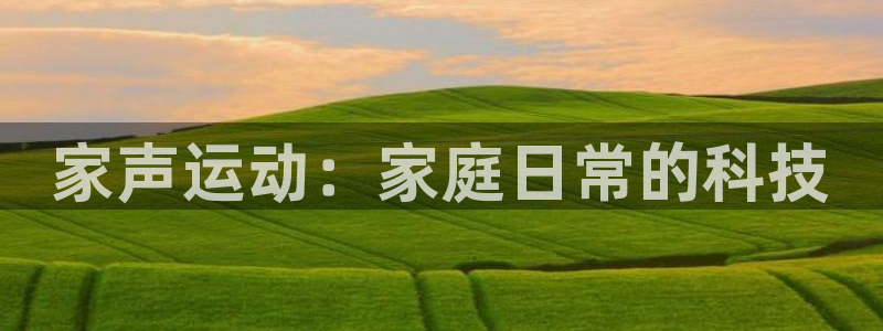 yy易游官方平台体育：家声运动：家庭日常的科技